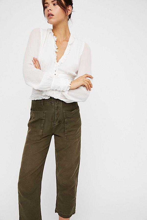 Rising Water Straight Crop Pants By Free People